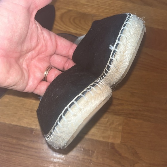 Rockport Women's Black Suede Espadrilles with Velcro ankle straps size 8 - Picture 5 of 6